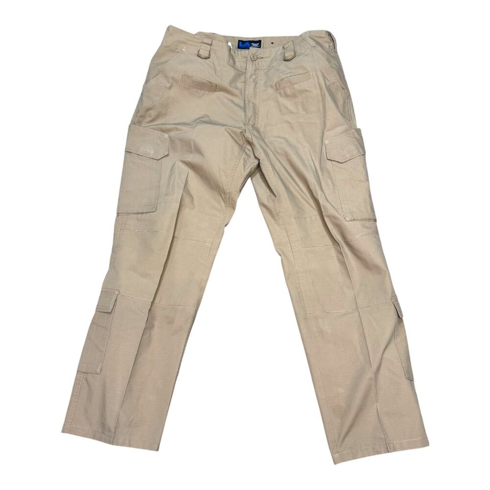 LA Police Gear Operator Cargo Tactical Pants 38x32  Khaki Cotton Blend Mens Wear